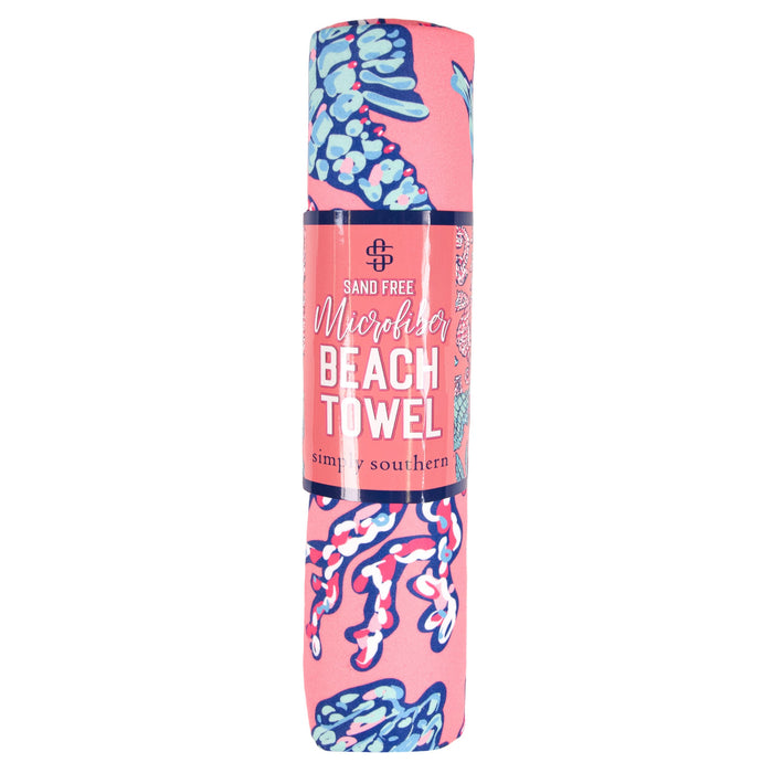 Simply Southern Beach Towel in Sea Horse-Lemons and Limes Boutique