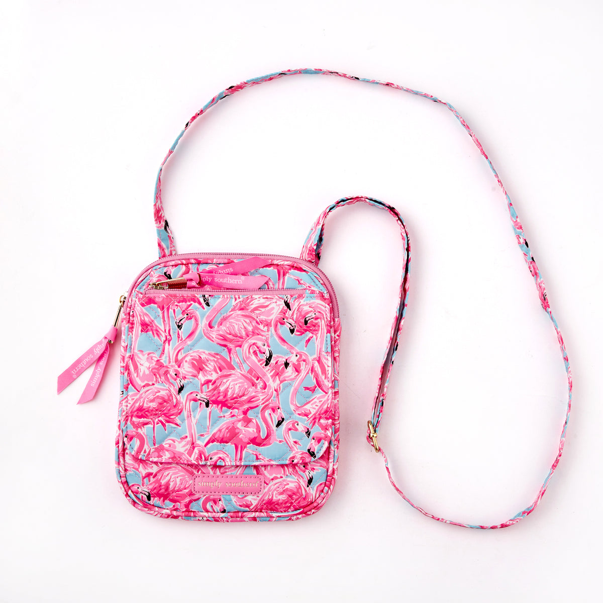 Simply Southern Quilted Crossbody in Flamingo-Lemons and Limes Boutique