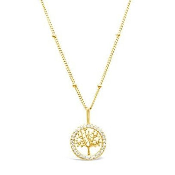 Charm & Chain Necklace -Tree of Life Gold--Lemons and Limes Boutique