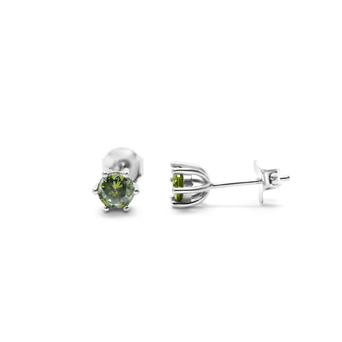 6 Prong CZ Peridot Earring--Lemons and Limes Boutique