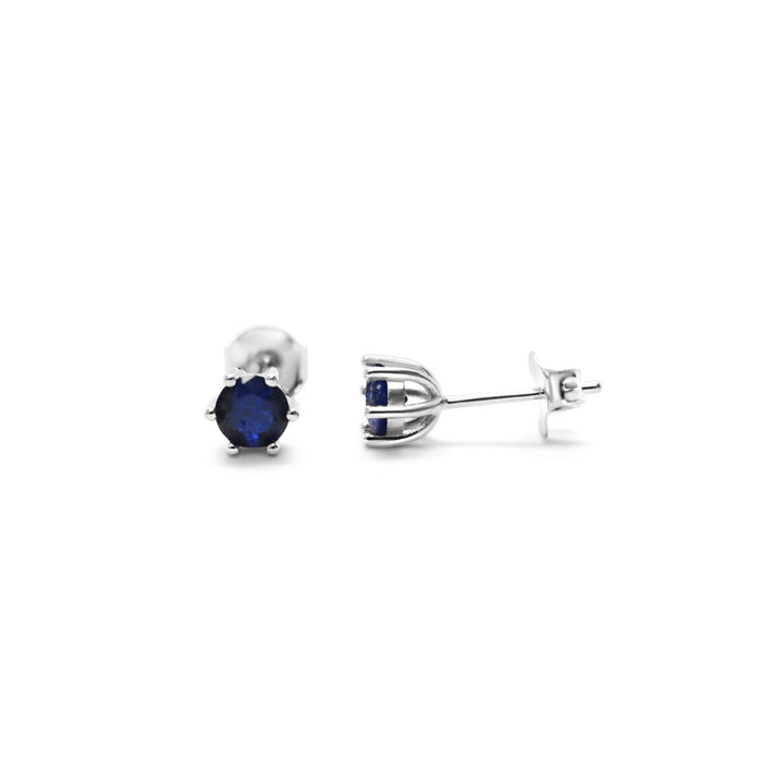 6 Prong CZ Sapphire Earring--Lemons and Limes Boutique