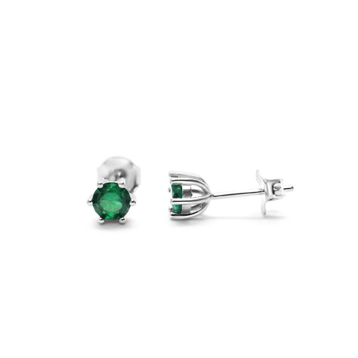 6 Prong CZ Emerald Earring--Lemons and Limes Boutique