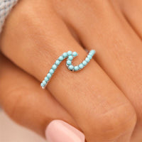 Neon Wave Ring in Silver Pura Vida-Accessories-Lemons and Limes Boutique