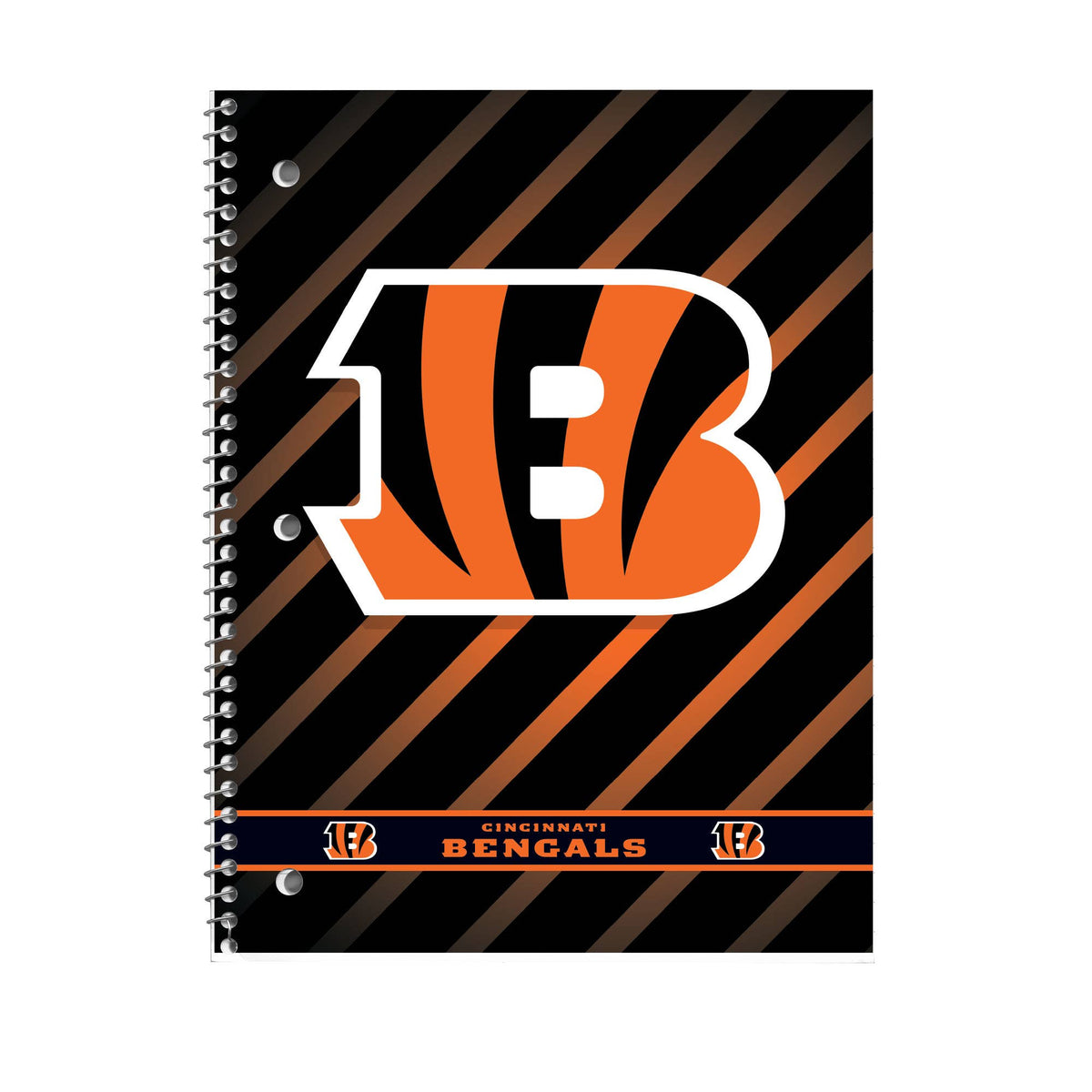 NFL Cincinnati Bengals Large Spiral Notebook--Lemons and Limes Boutique