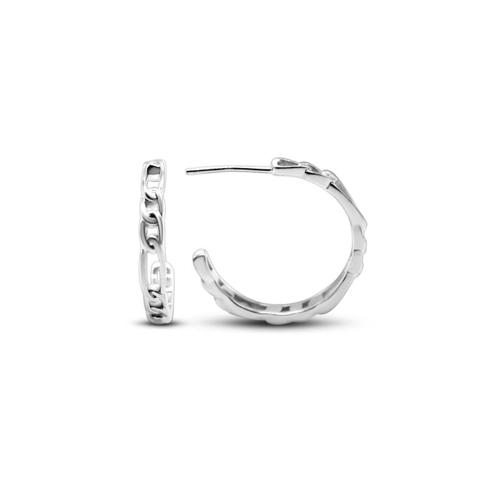 Styled Simply Figaro Hoop Earring 25mm-Silver--Lemons and Limes Boutique