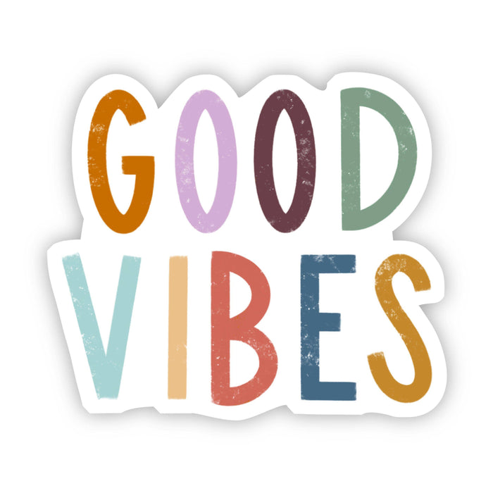 Good Vibes Multicolor Lettering Sticker-Lemons and Limes Boutique
