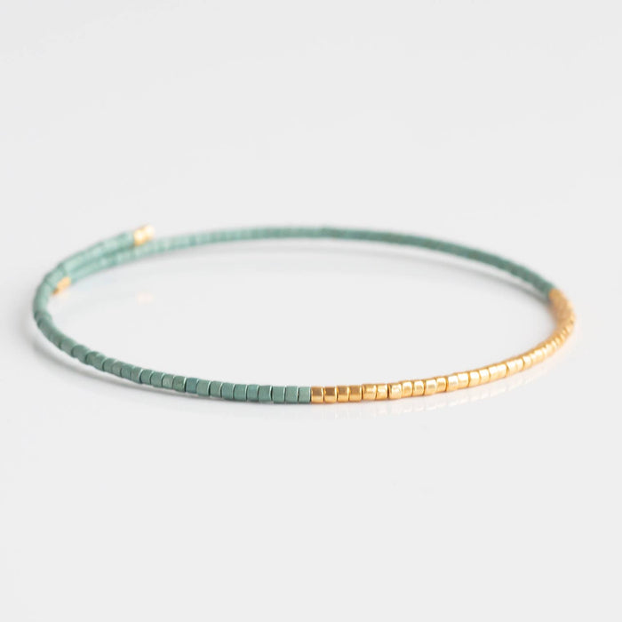 Norah Bangle in Turquoise/Gold--Lemons and Limes Boutique