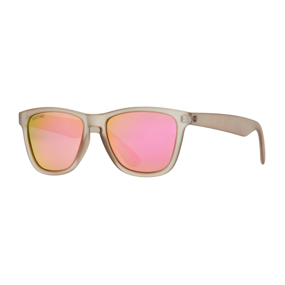 Puerto Sunglasses in Frost Grey with Pink Mirror Polarized Lens-Lemons and Limes Boutique