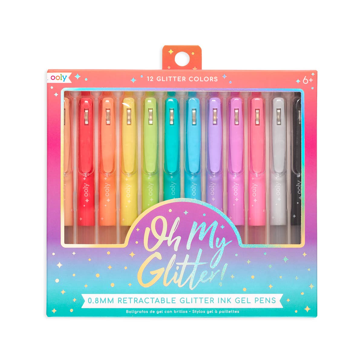 Oh My Glitter! Retractable Glitter Gel Pens - Set of 12--Lemons and Limes Boutique