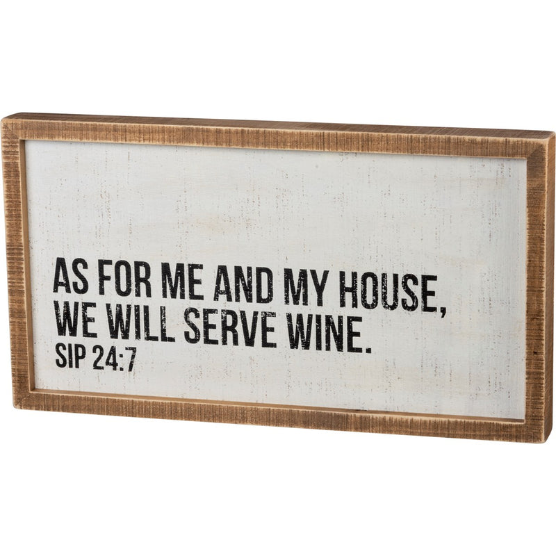 As For Me And My House, We Will Serve Wine Wood Sign-Home Decor-Lemons and Limes Boutique