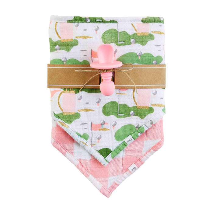 Pink Golf Bib and Spoon-Lemons and Limes Boutique