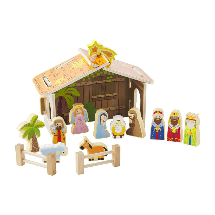Wood Nativity Set-Toys-Lemons and Limes Boutique