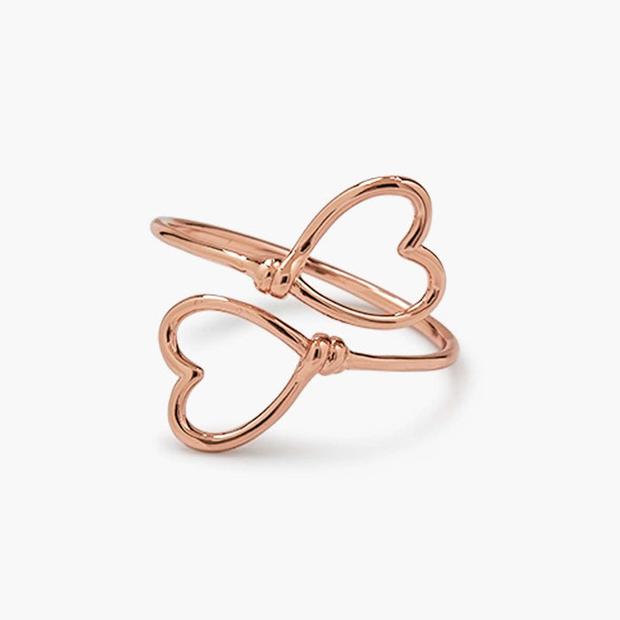 Pura Vida Heart Wire Wrap Ring Rose Gold-Ring-Lemons and Limes Boutique