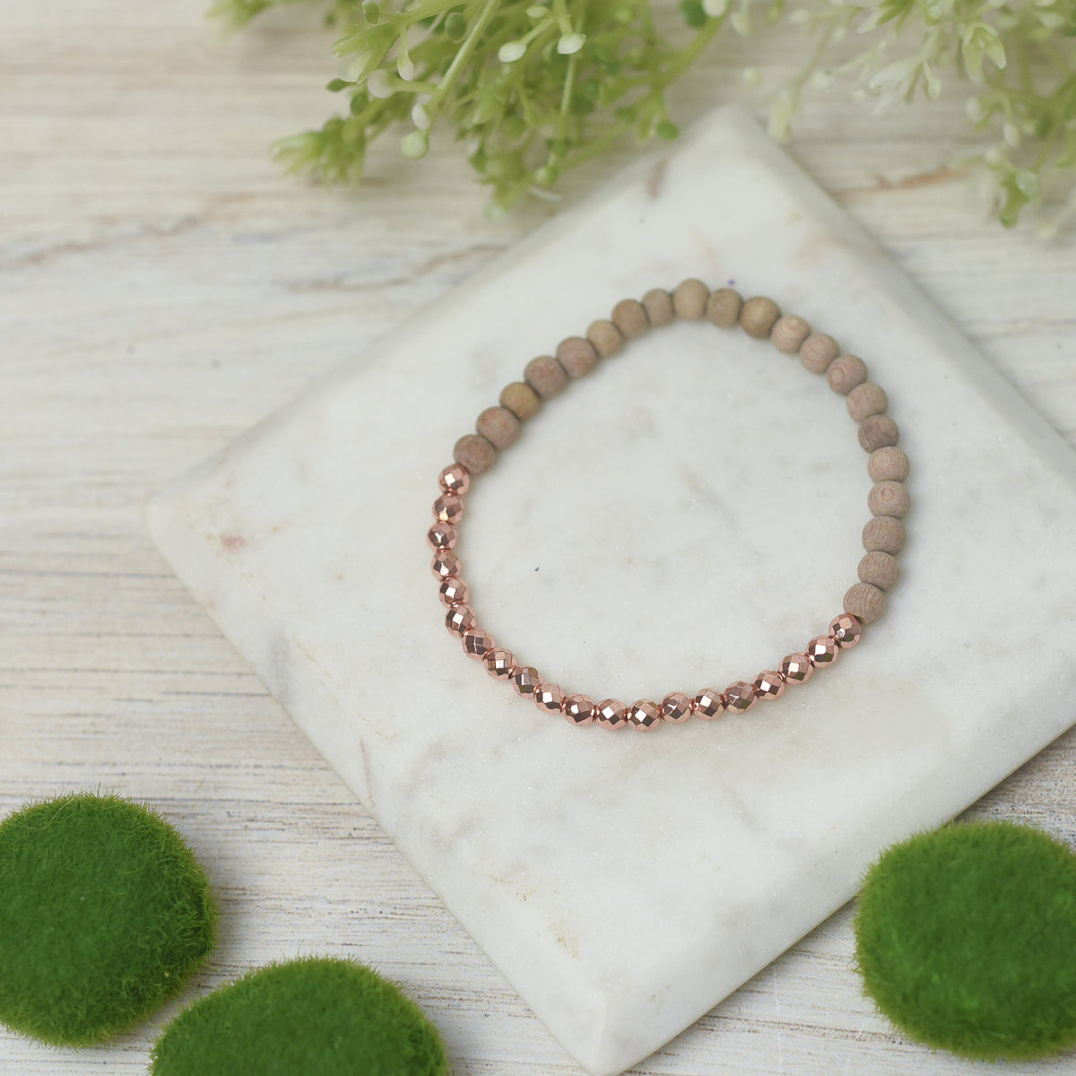 Dainty Rose Gold Hematite-Rosewood-Lemons and Limes Boutique
