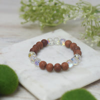 Girl's Crystal and Wood Bead Bracelet--Lemons and Limes Boutique