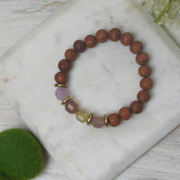 Girl's Stone and Wood Bead Bracelet--Lemons and Limes Boutique