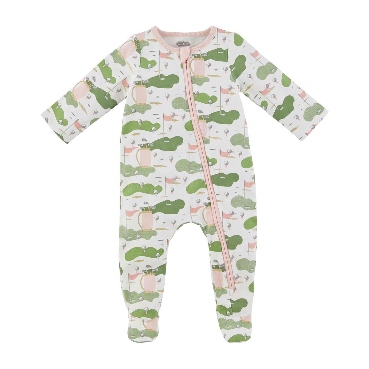 Pink Golf Sleeper-Sleepwear-Lemons and Limes Boutique