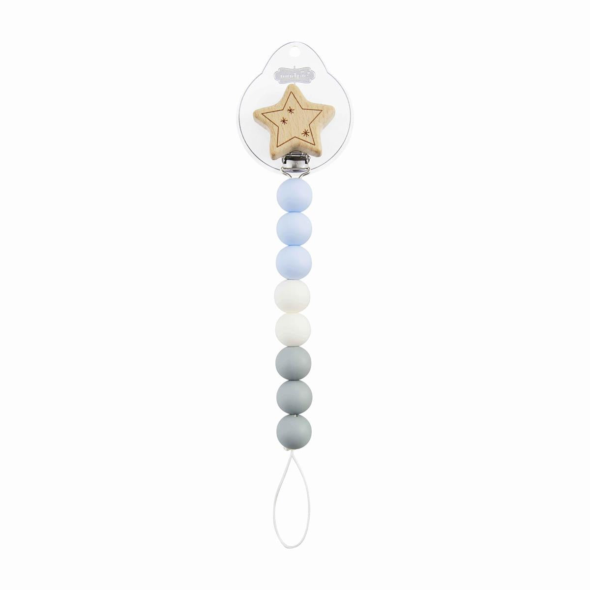 Blue Star Wood & Silicone Pacy Clip--Lemons and Limes Boutique