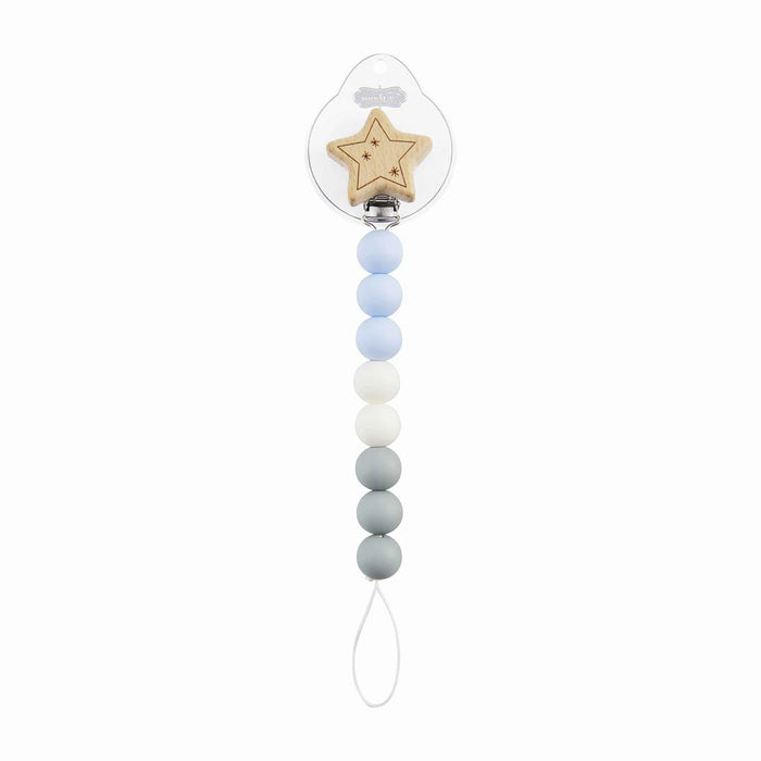 Blue Star Wood & Silicone Pacy Clip--Lemons and Limes Boutique