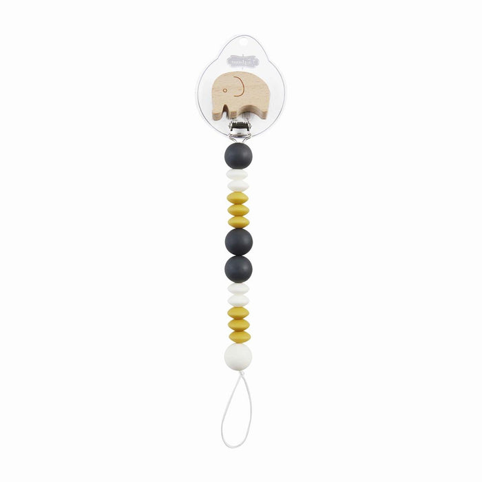 Elephant Wood & Silicone Pacy Clip-Lemons and Limes Boutique