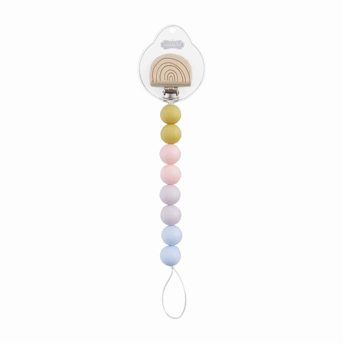Rainbow Wood & Silicone Pacy Clip-Lemons and Limes Boutique