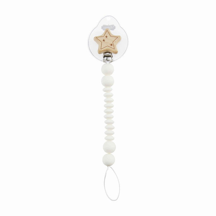 White Star Wood & Silicone Pacy Clip--Lemons and Limes Boutique