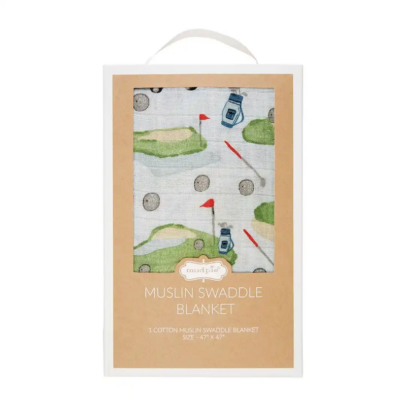 Golf Muslin Swaddle Blanket--Lemons and Limes Boutique