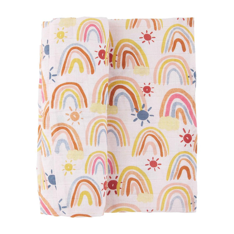 Rainbow Swaddle-Newborn Gifts-Lemons and Limes Boutique