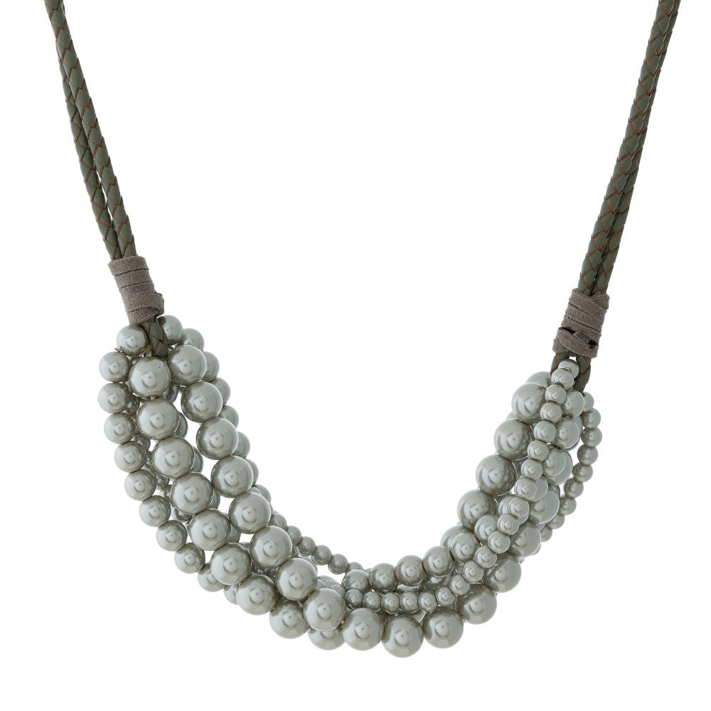 Carrie Necklace: Available in 5 Colors-Necklace-Grey on Grey-Lemons and Limes Boutique