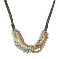 Carrie Necklace: Available in 5 Colors-Necklace-Multi Pearl on Grey-Lemons and Limes Boutique