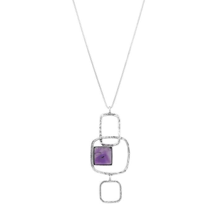 Iconic Amethyst Pendant Necklace in Sterling Silver Silpada-Lemons and Limes Boutique
