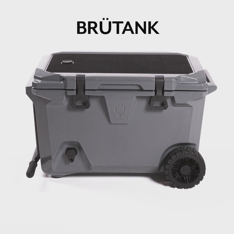 Blush BrüTank 55-Quart Rolling Cooler Brumate