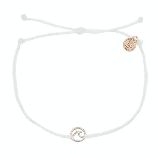 Pura Vida Silver Wave Charm Bracelet in White-Lemons and Limes Boutique