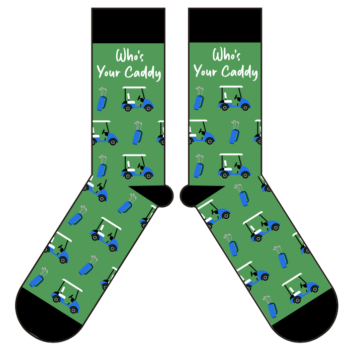 Who's Your Caddy Golf Socks Golf Gift-Lemons and Limes Boutique