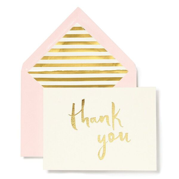 Blush and Gold Thank You Note Card Set by kate spade--Lemons and Limes Boutique