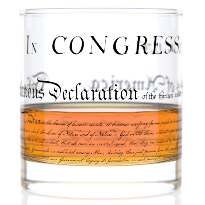 Declaration Of Independence Rocks Glass--Lemons and Limes Boutique