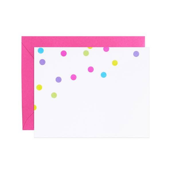 lake + loft / meant to be sent - Confetti Notecards 8's--Lemons and Limes Boutique