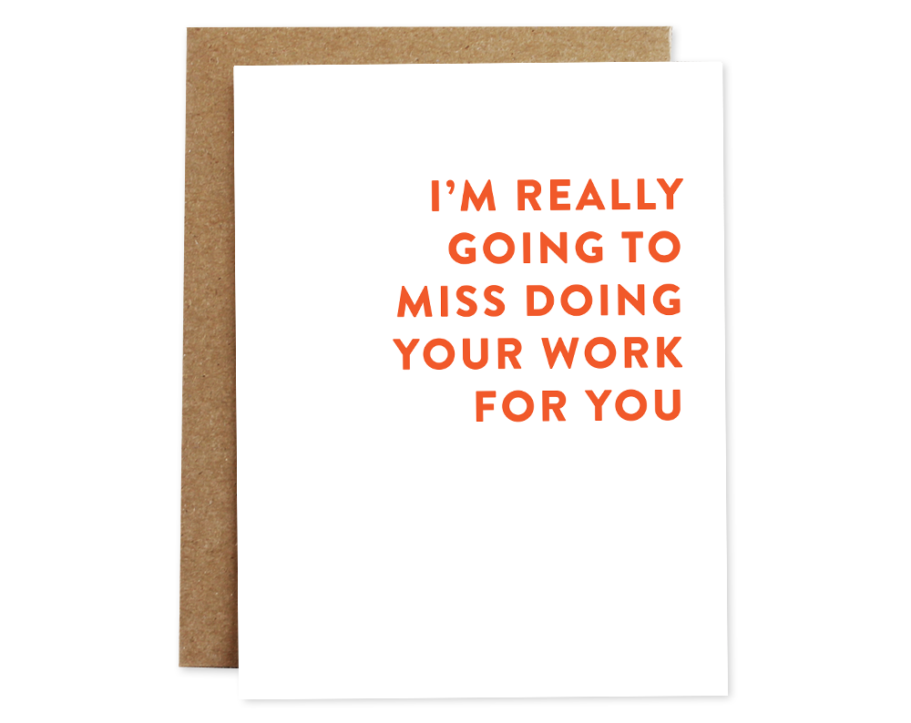 Work For You Co-worker Card--Lemons and Limes Boutique