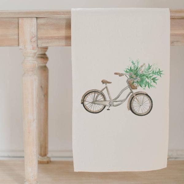 PCB Home - Floral Bike Watercolor Table Runner--Lemons and Limes Boutique