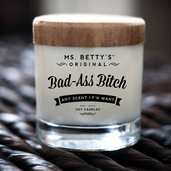 Bad-Ass Bitch Candle Any Scent I F'n Want in Spearmint Eucalyptus-Candle-Lemons and Limes Boutique
