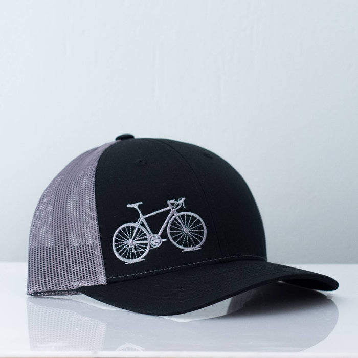 Road Bike Trucker Hat - Black-Lemons and Limes Boutique