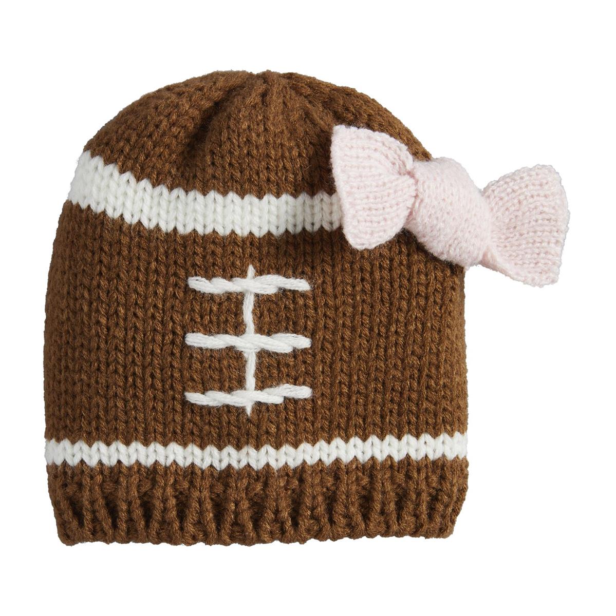 Girl Football Knit Hat-Hats-Lemons and Limes Boutique