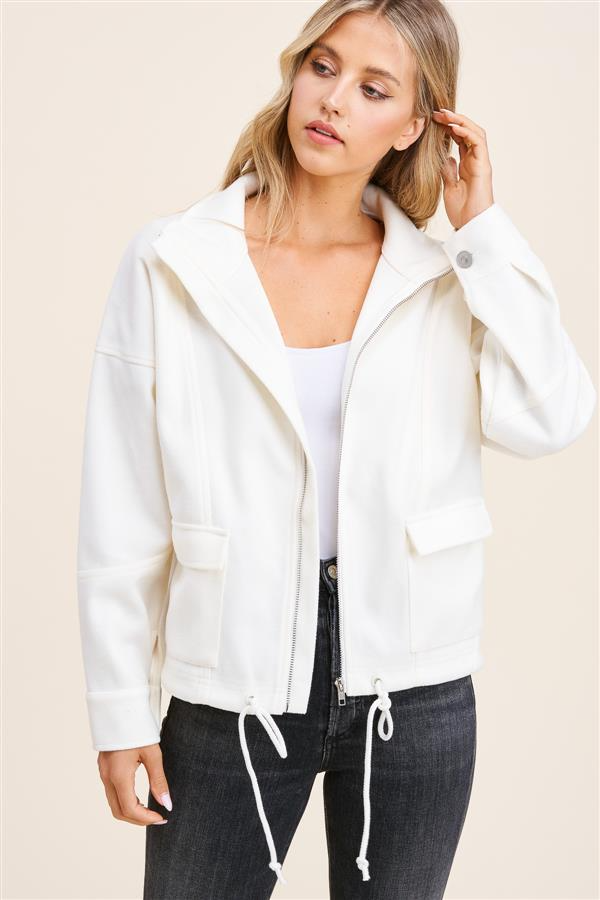 Shelly Jacket in White-Lemons and Limes Boutique