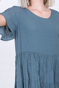 Hannah Dress in Stormy Blue--Lemons and Limes Boutique