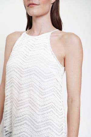 Lace Halter Top in Off White--Lemons and Limes Boutique