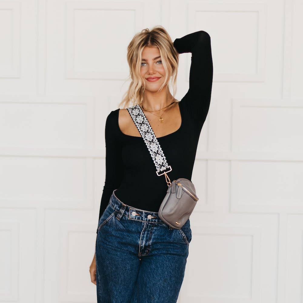 Ellie Crossbody Bag in Gray-Lemons and Limes Boutique