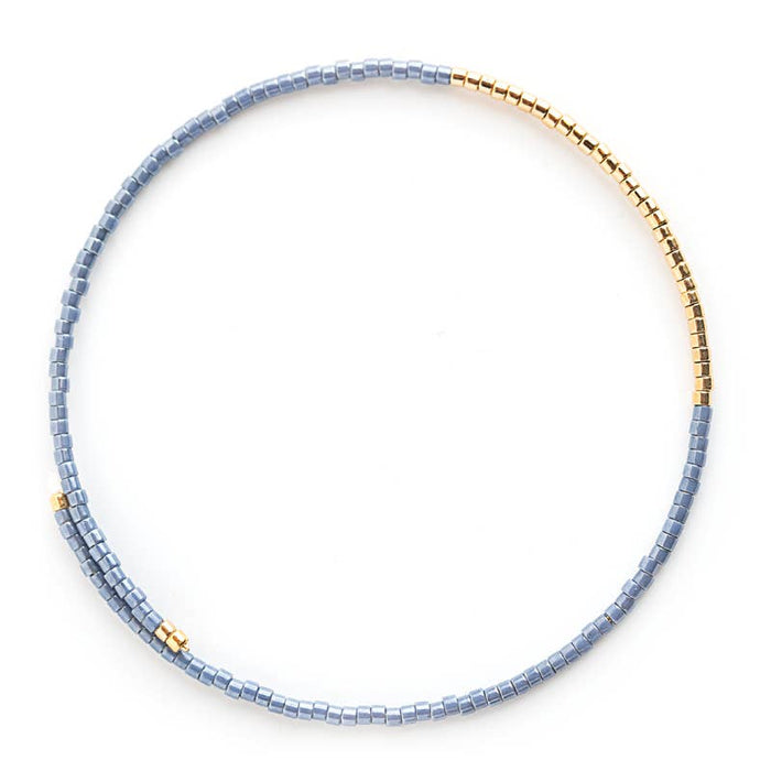 Norah Bangle in Cornflower/Gold--Lemons and Limes Boutique