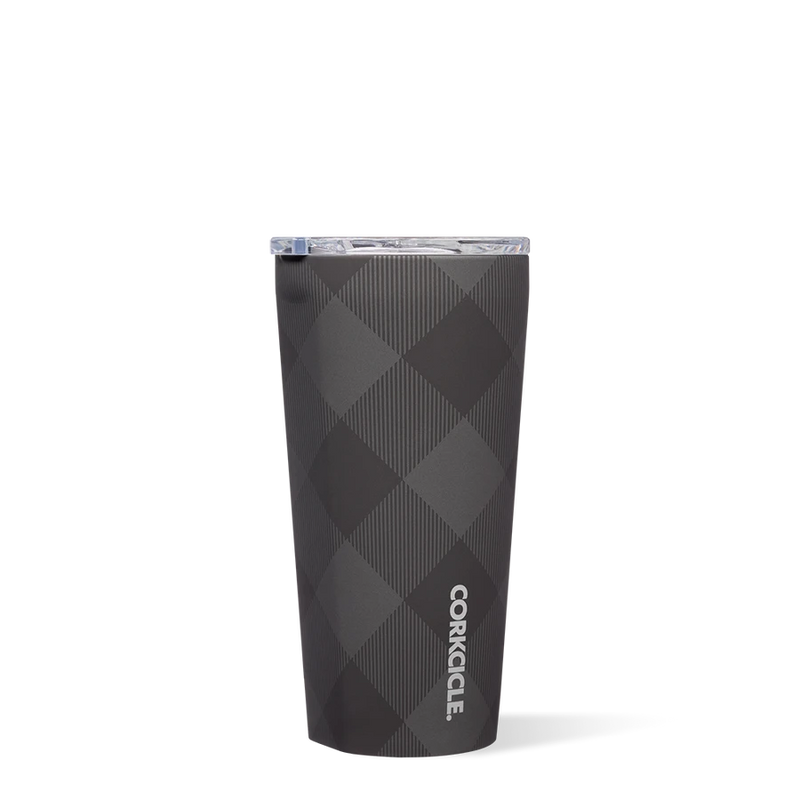 Corkcicle- 16oz. Holiday Tumbler in Buffalo Plaid Grey-Lemons and Limes Boutique