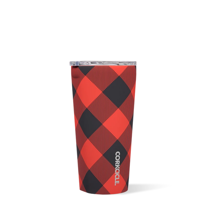 Corkcicle- 16oz. Holiday Tumbler in Buffalo Plaid Red-Lemons and Limes Boutique
