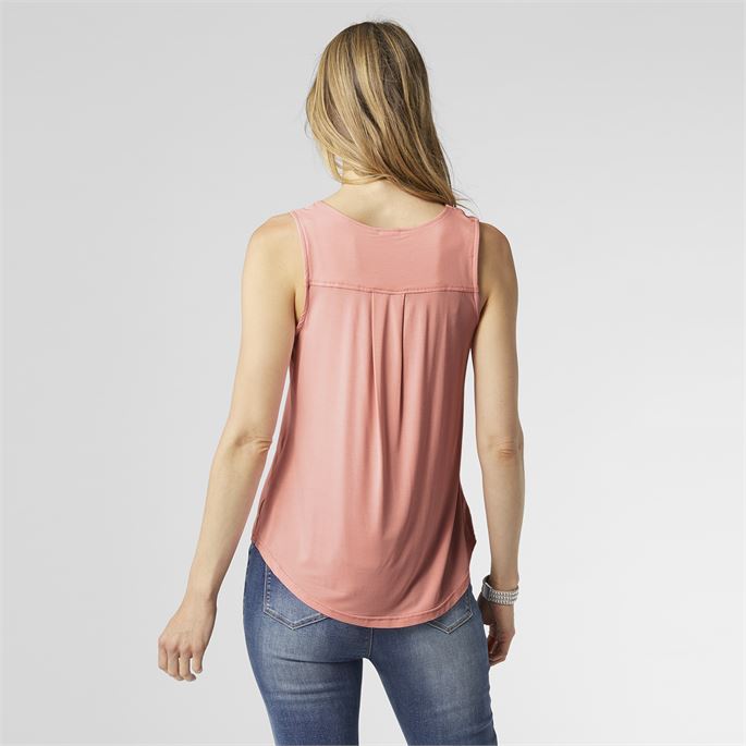 Erin Pleat Back Tank in Blush-Lemons and Limes Boutique